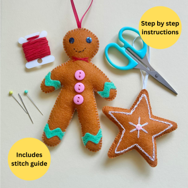 Gingerbread sewing craft kit